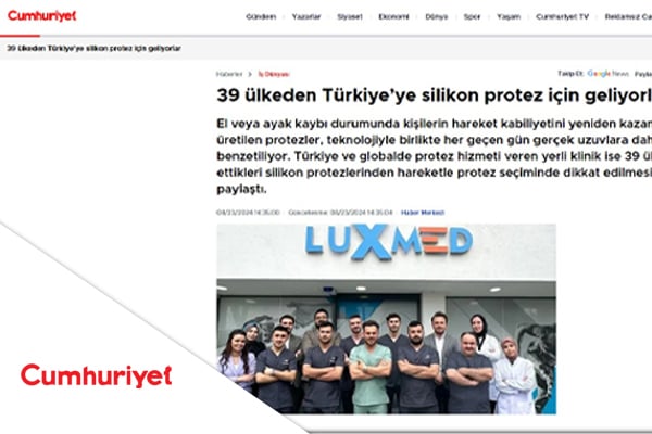 cumhuriyet gazete haberi - luxmed protez merkezi